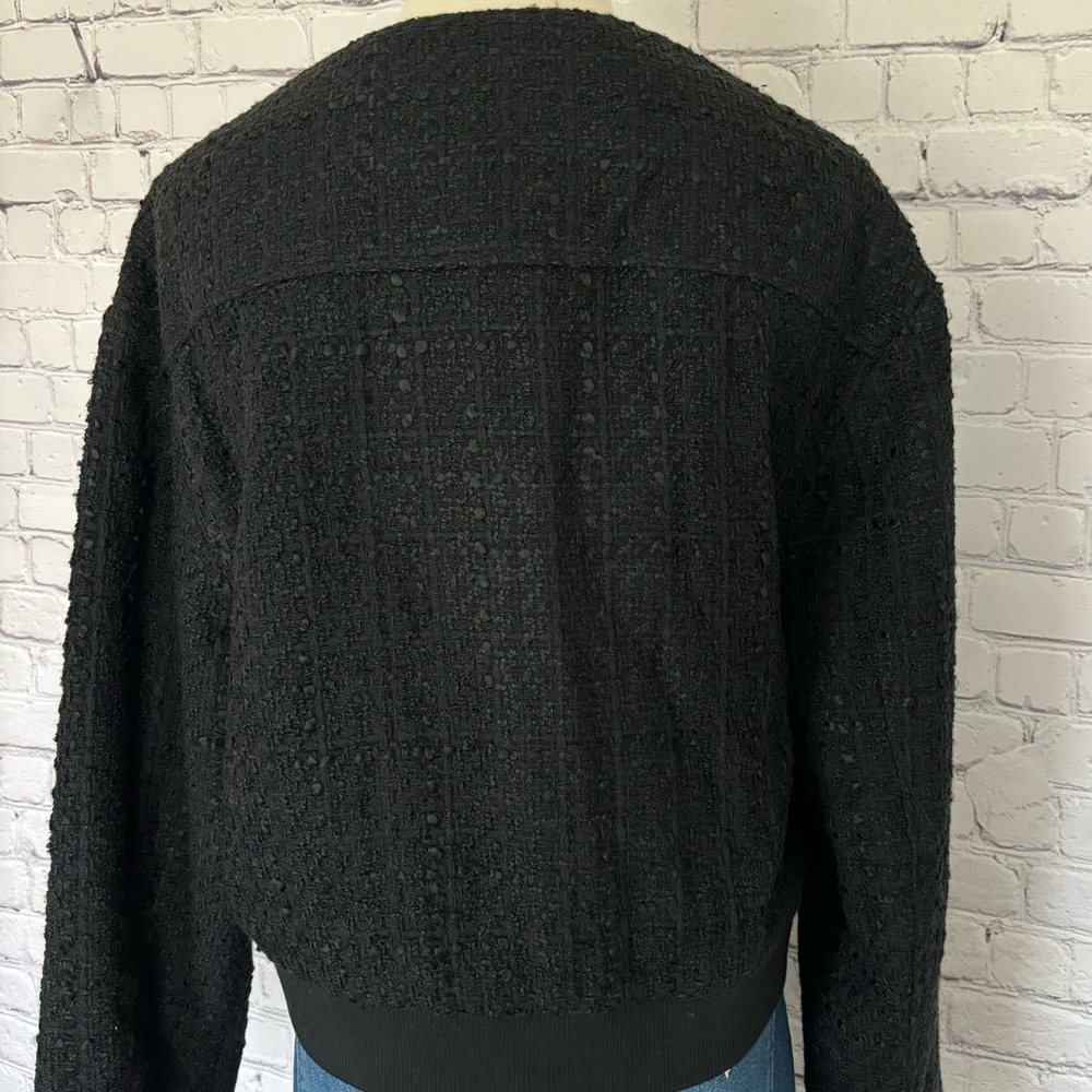 TRUTH by Republic Vintage-Style Cropped Tweed Boucle Bomber Jacket--NWT--12 - Picture 5 of 15